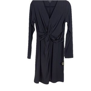 Karen Kane Black Dress – Gathered Torso, Slimming Silhouette, Elegant Stret‎